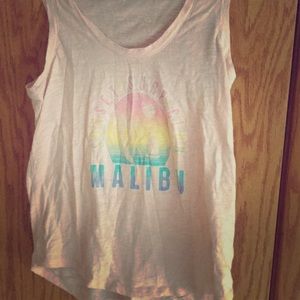 Peachy graphic tank